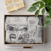 Papier Mousseline Journal vintage (Cadeau)