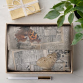 Papier Mousseline Journal vintage avec papillon et papillon (Cadeau)