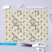 Papier Mousseline Journal vintage et abeilles (Artisanat)