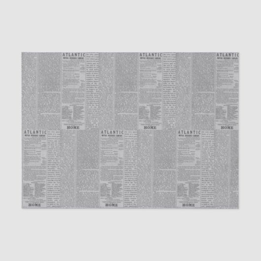 Papier Mousseline Journal vintage Grey (Recto)