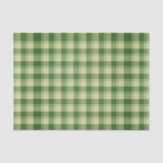 Papier Mousseline Journée de la Saint Patrick à Plaid Vert (Recto)