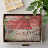 Papier Mousseline Joy Christmas Poinsettia Musical (Cadeau)