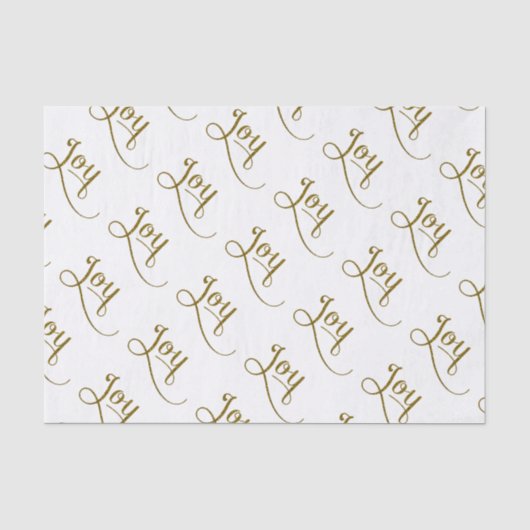 Papier Mousseline Joy Script Gold Parties scintillant (Recto)