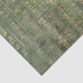 Papier Mousseline Joy To The World Gold Christmas Music Decoupage (Détail)