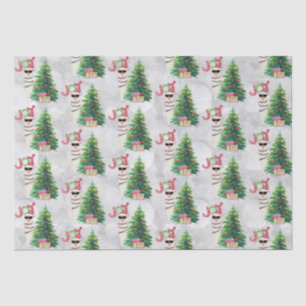 Papier Mousseline Joy Typography   Christmas Llama Motif