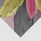 Papier Mousseline Joy, Vert rose Anthracite Imaginaire Fleur Fractal (Détail)