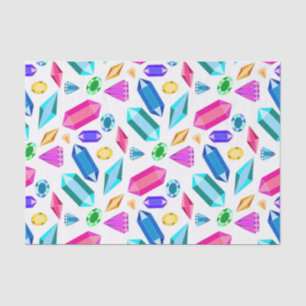 Papier Mousseline Joyaux Gemme Arc-En-Ciel