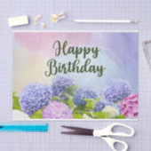 Papier Mousseline Joyeuse aquarelle d'anniversaire Hydrangea Fleurs (Artisanat)