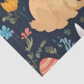 Papier Mousseline Joyeuse collection de lapins de saumons de Pâques (Détail)