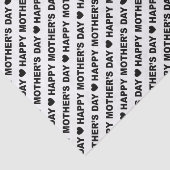 Papier Mousseline Joyeuse fête des mères Noir sur papier Tissu blanc (Détail)