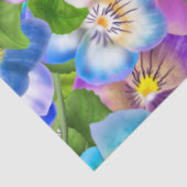Papier Mousseline Joyeuse fête des mères Pansy Violet Fleurs Aquarel (Détail)