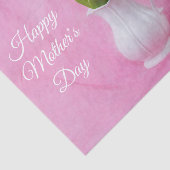 Papier Mousseline Joyeuse Fête des Mères Tulipes roses dans le vase (Détail)