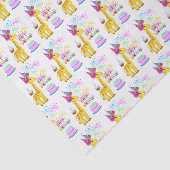 Papier Mousseline Joyeuse Giraffe en papier Tissu Anniversaire (Détail)