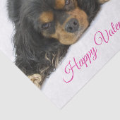 Papier Mousseline Joyeuse Saint-Valentin Cavalier King Charles (Détail)