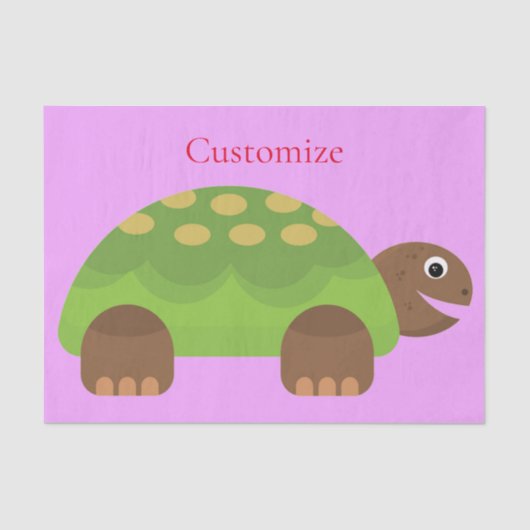 Papier Mousseline Joyeuse tortue souriante Thunder_Cove (Recto)