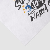 Papier Mousseline Joyeuses Bliss d'été - Citation Soleil Chaud (Détail)