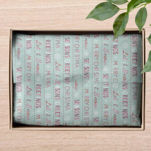 Papier Mousseline Joyeuses Bonnes Fêtes de Noël Laisser Neige