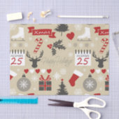 Papier Mousseline Joyeuses fêtes (Artisanat)