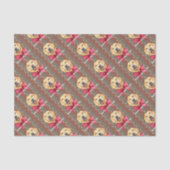 Papier Mousseline Joyeuses fêtes de chien (Recto)