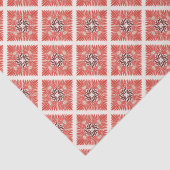 Papier Mousseline Joyeuses Fêtes Modernes Gras Rouge Floral Noël (Détail)