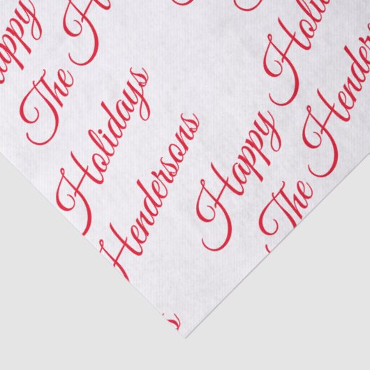 Papier Mousseline Joyeuses Fêtes Personnalisées (Détail)