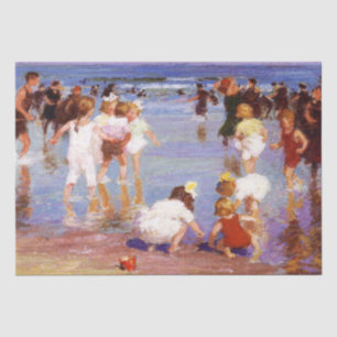 Papier Mousseline Joyeuses journées à la plage (par E.H. Potthast)
