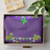 Papier Mousseline Joyeuses tortues en papier Tissu Anniversaire (Cadeau)