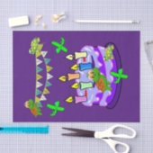 Papier Mousseline Joyeuses tortues en papier Tissu Anniversaire (Artisanat)
