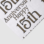 Papier Mousseline Joyeux 15e anniversaire (Détail)