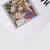 Papier Mousseline Joyeux 1er anniversaire comme mon papa Photo perso (Détail)