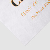 Papier Mousseline Joyeux 21e anniversaire nom date simple minimal (Détail)