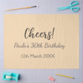 Papier Mousseline Joyeux 30e anniversaire ajouter nom date simple mi (Artisanat)