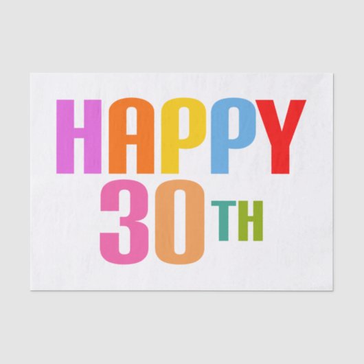 Papier Mousseline Joyeux 30ème (Recto)