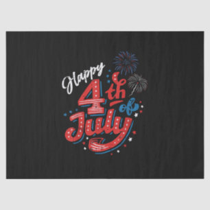 Papier Mousseline Joyeux 4 juillet Cool Jour de l'Indépendance Patri