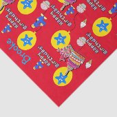 Papier Mousseline Joyeux 4e anniversaire Tissue Paper #4 Anniversair (Détail)