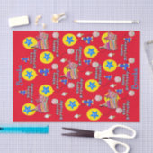 Papier Mousseline Joyeux 4e anniversaire Tissue Paper #4 Anniversair (Artisanat)