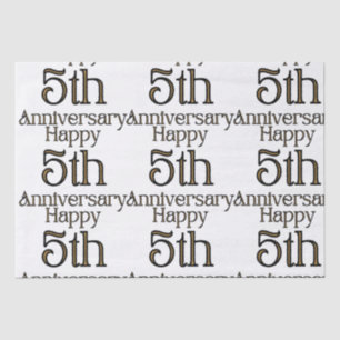 Papier Mousseline Joyeux 5e anniversaire