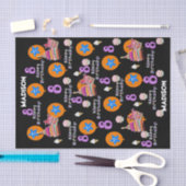 Papier Mousseline Joyeux 8 Anniversaire Tissu Papier #8 Noir (Artisanat)