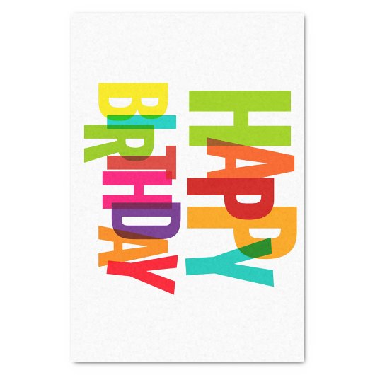 Papier Mousseline Joyeux anniversaire