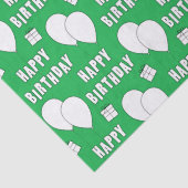 Papier Mousseline Joyeux anniversaire avec un Arrière - plan vert de (Détail)