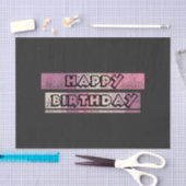 Papier Mousseline joyeux anniversaire coloré (Artisanat)
