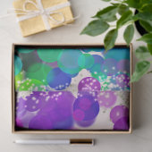 Papier Mousseline Joyeux anniversaire coloré Abstrait Bokeh Bubbles (Cadeau)