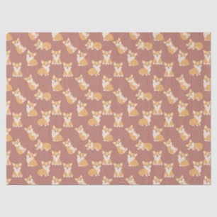 Papier Mousseline Joyeux anniversaire Cute Corgi Motif pour Amoureux