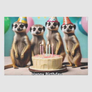 Papier Mousseline Joyeux anniversaire de Meerkat,