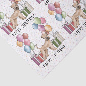 Papier Mousseline Joyeux anniversaire de Terrier Pastel à molle (Détail)