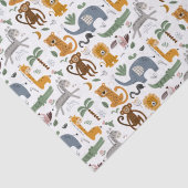 Papier Mousseline Joyeux Anniversaire Deux animaux sauvages mignons (Détail)