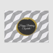 Papier Mousseline Joyeux anniversaire Elegant Gold Parties scintilla (Recto)