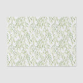 Papier Mousseline Joyeux Anniversaire Feuilles Vertes (Recto)