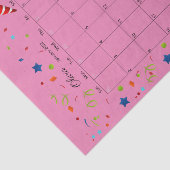 Papier Mousseline Joyeux anniversaire Janvier 2022 Tissue Paper (Détail)