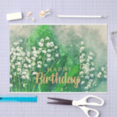 Papier Mousseline Joyeux Anniversaire Lily des Fleurs de Vallée (Artisanat)